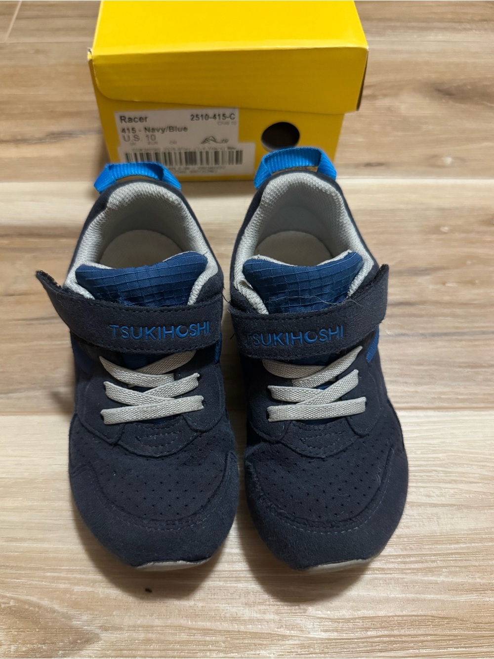 Tsukihoshi Racer Kids Shoes Navy Blue Size 10 W/ Box